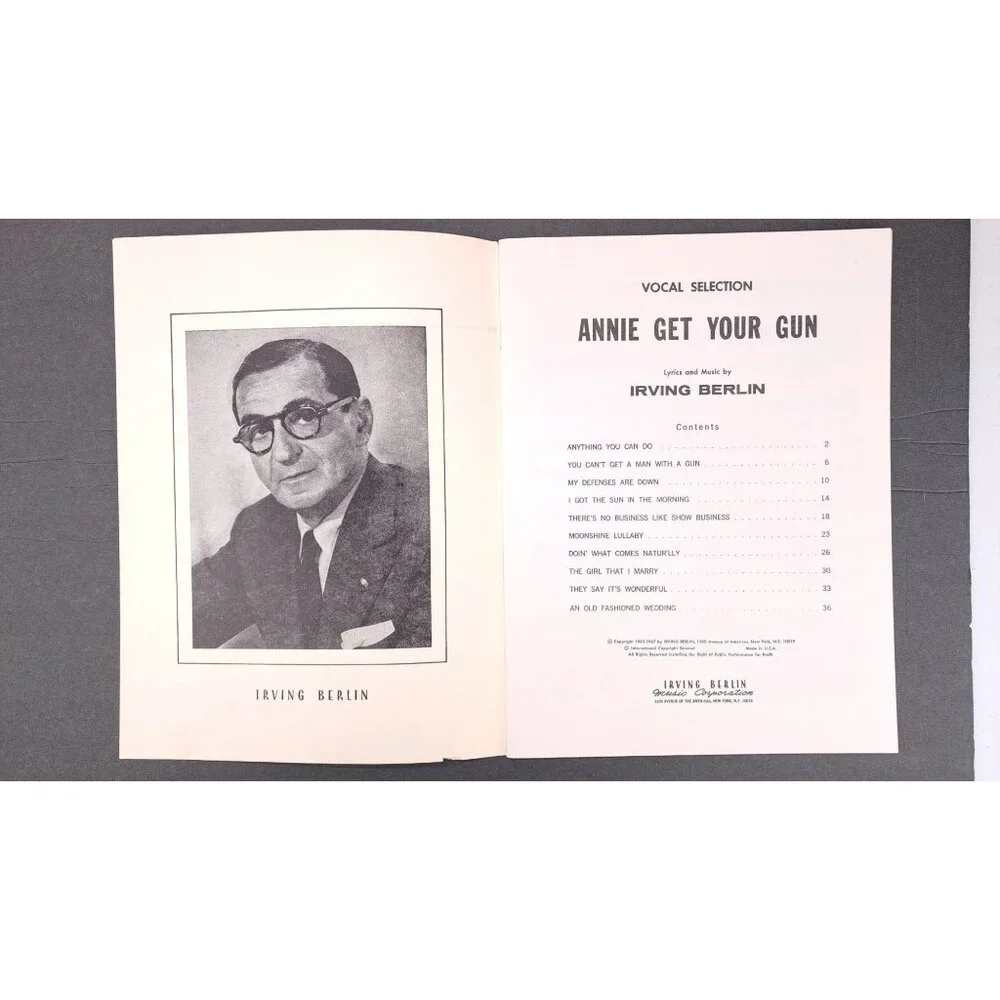 Vintage Annie Get Your Gun Lyrics Music Vocal Book Irving Berlin Ethel Merman